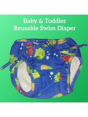 Baby Toddler Reusable Adjustable Leakproof Swim Diaper 10 to 30 Pounds